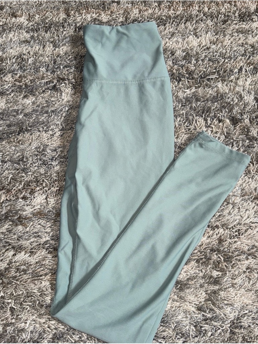 Reebok High-Waist Leggings in Sage Green